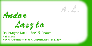 andor laszlo business card